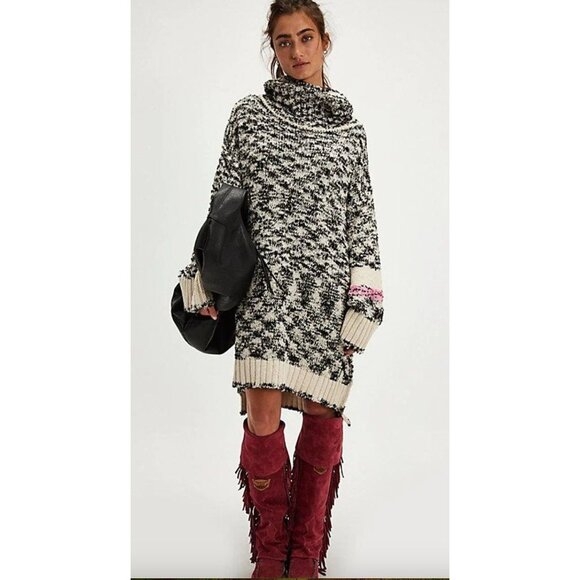 Free People Winter Storm Tunic Knit Dress Sweater Size Small